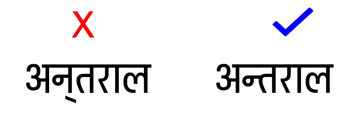 (Left) Incorrect Spelling & (Right) Correct Spelling